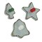 Set of 3 Oversized Galvanized Zinc Finish Christmas Cookie Cutter Wall Hangings